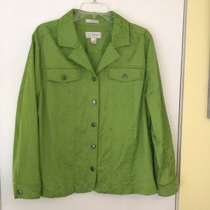 C.J. Banks green button up. Size 1x